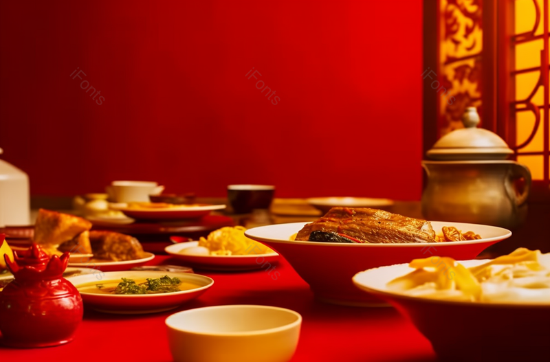 红色喜庆春节年夜饭特写静物,高清,摄影图,摄影图片,图片大全,摄影图免费下载
